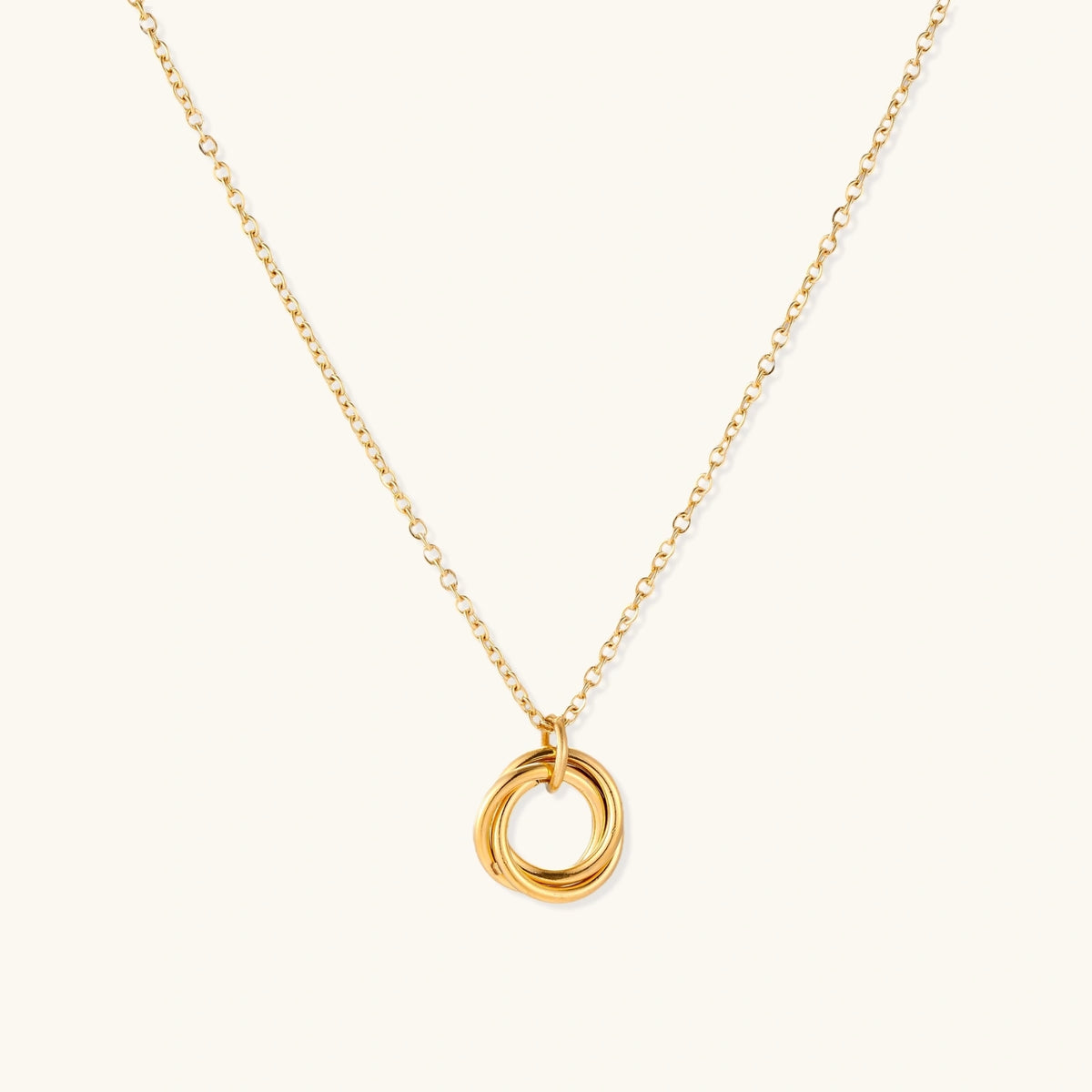 Twisted Harmony Necklace gold-tone necklace on a white background