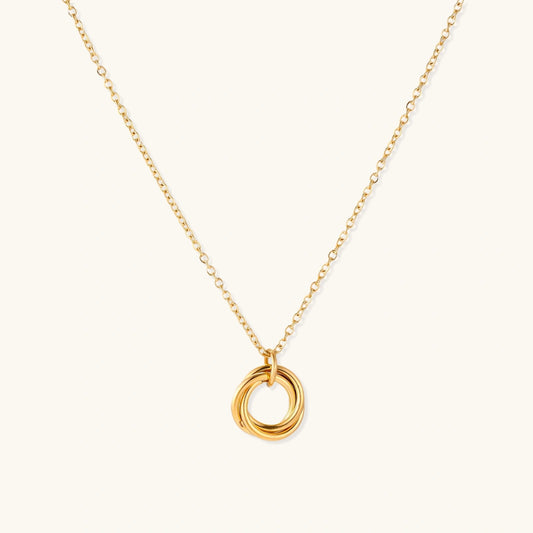 Twisted Harmony Necklace gold-tone necklace on a white background