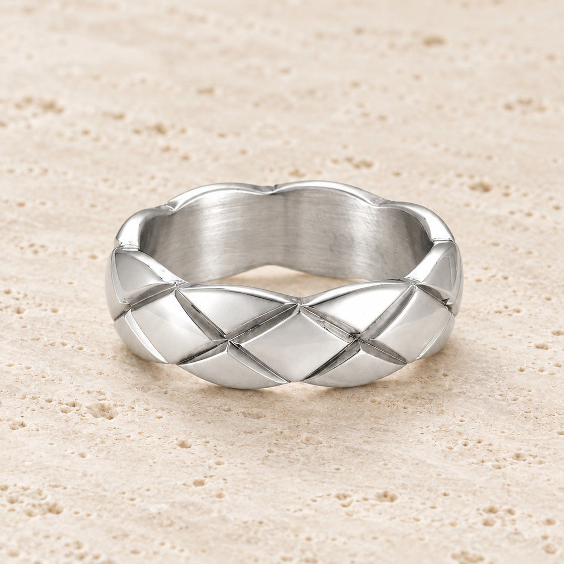 Solene Ring silver-tone ring on a white background