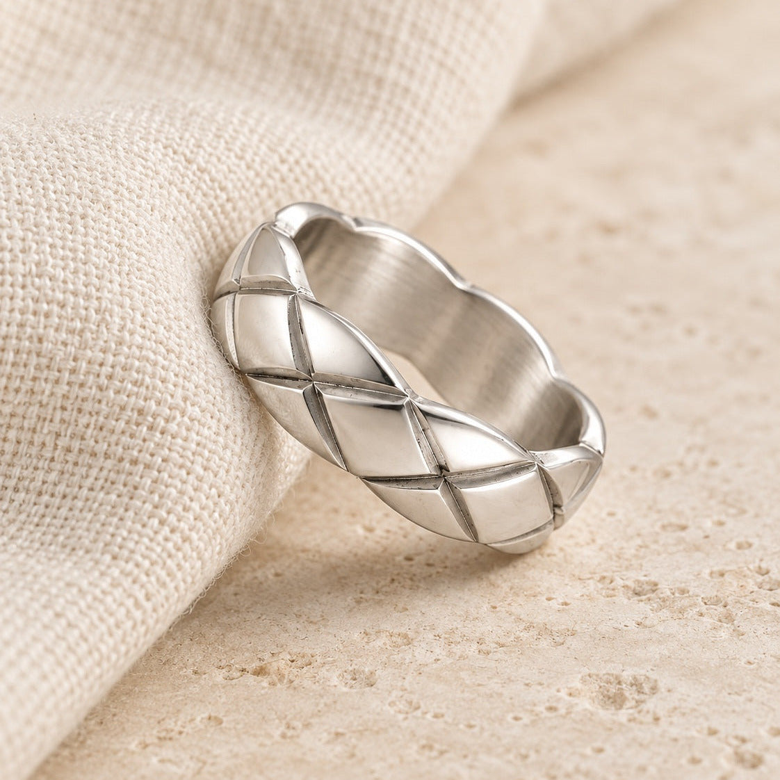 Solene Ring silver-tone ring on a white background