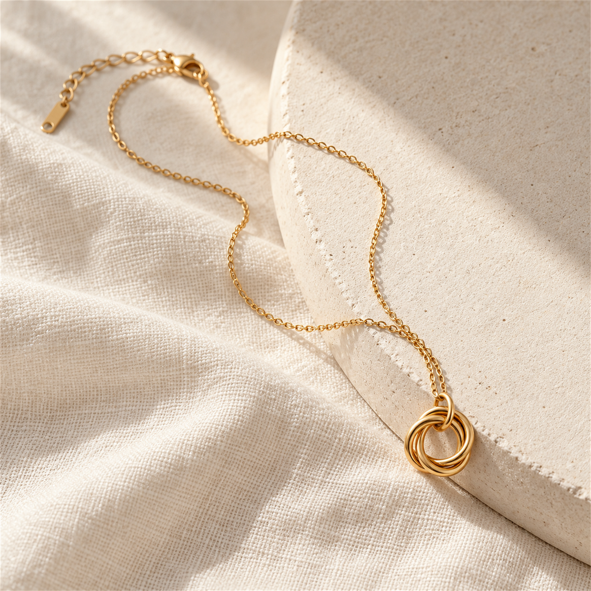 Twisted Harmony Necklace gold-tone necklace on a white background