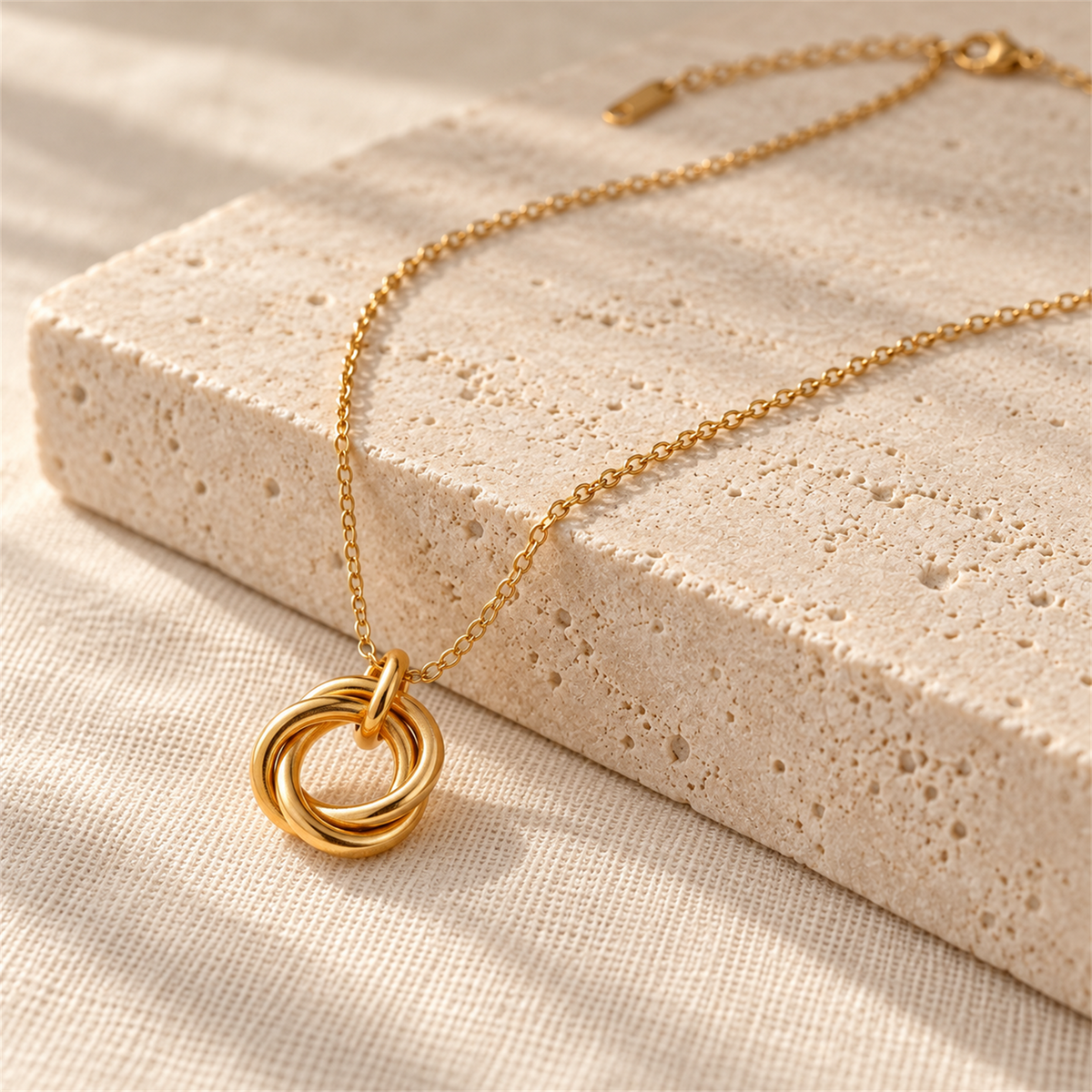 Twisted Harmony Necklace gold-tone necklace on a white background